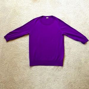 Jcrew purple merino wool sweater, size M